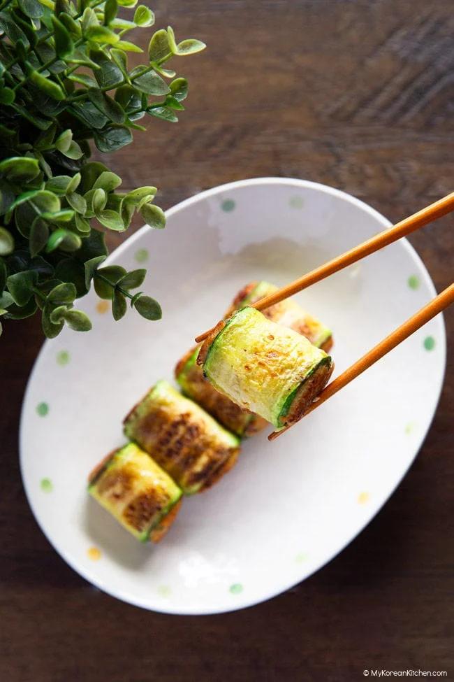Korean Zucchini Rolls (Hobak Mari)