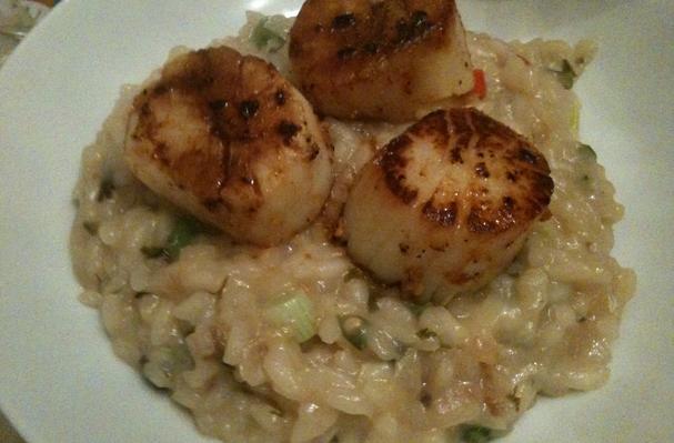 Coconut Thai Risotto With Seared Scallops