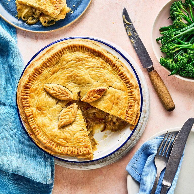 Easy cheese & onion pie