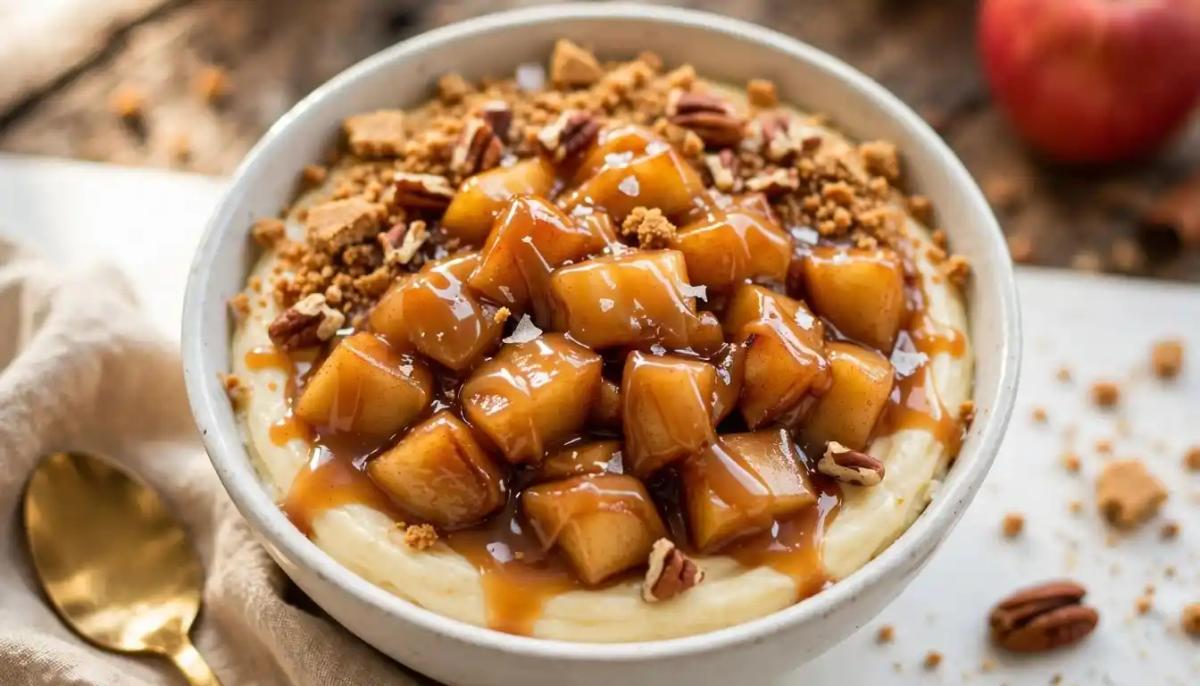 Protein Caramel Apple Cheesecake Bowl