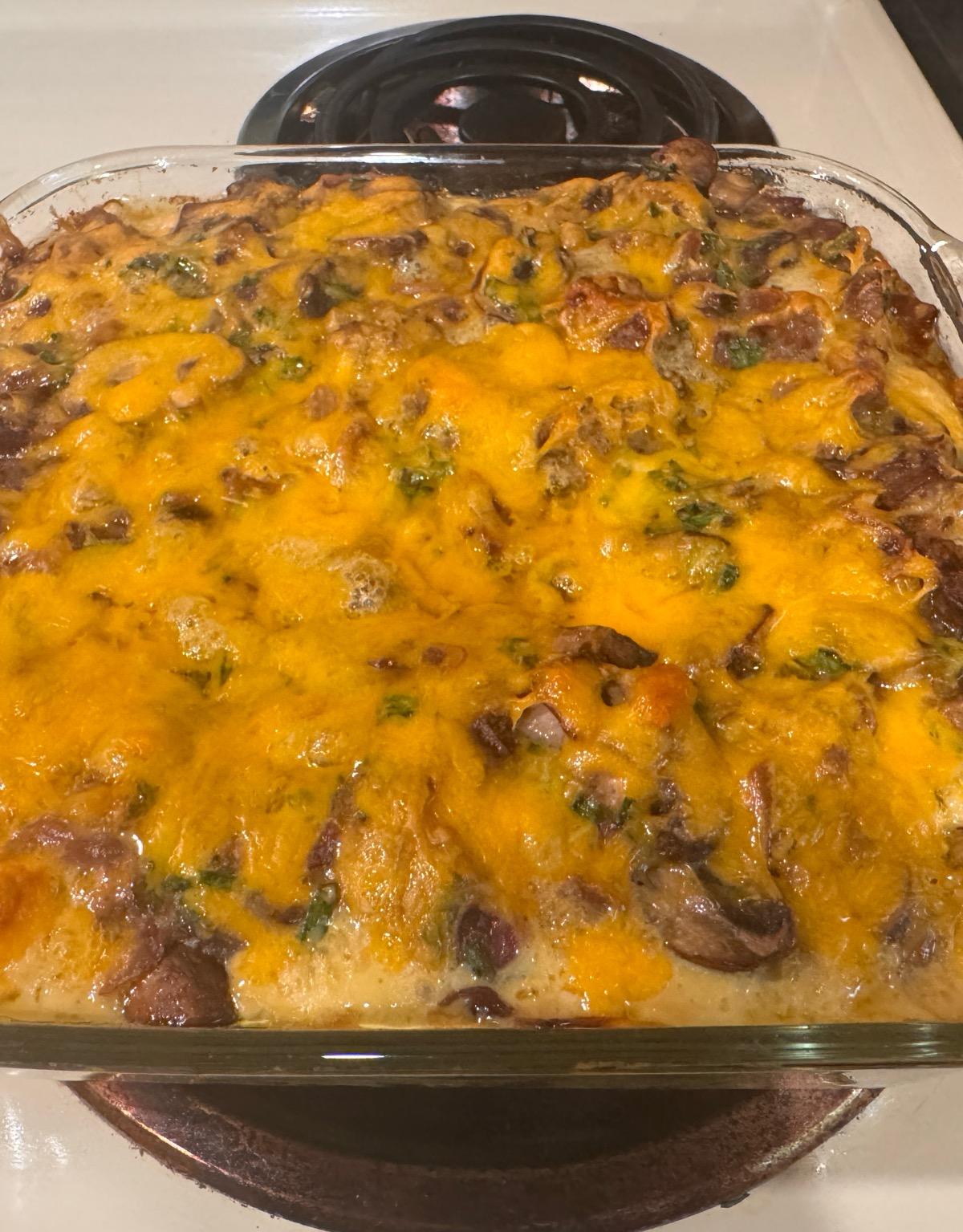 Overnight Sausage and Mushroom Strata