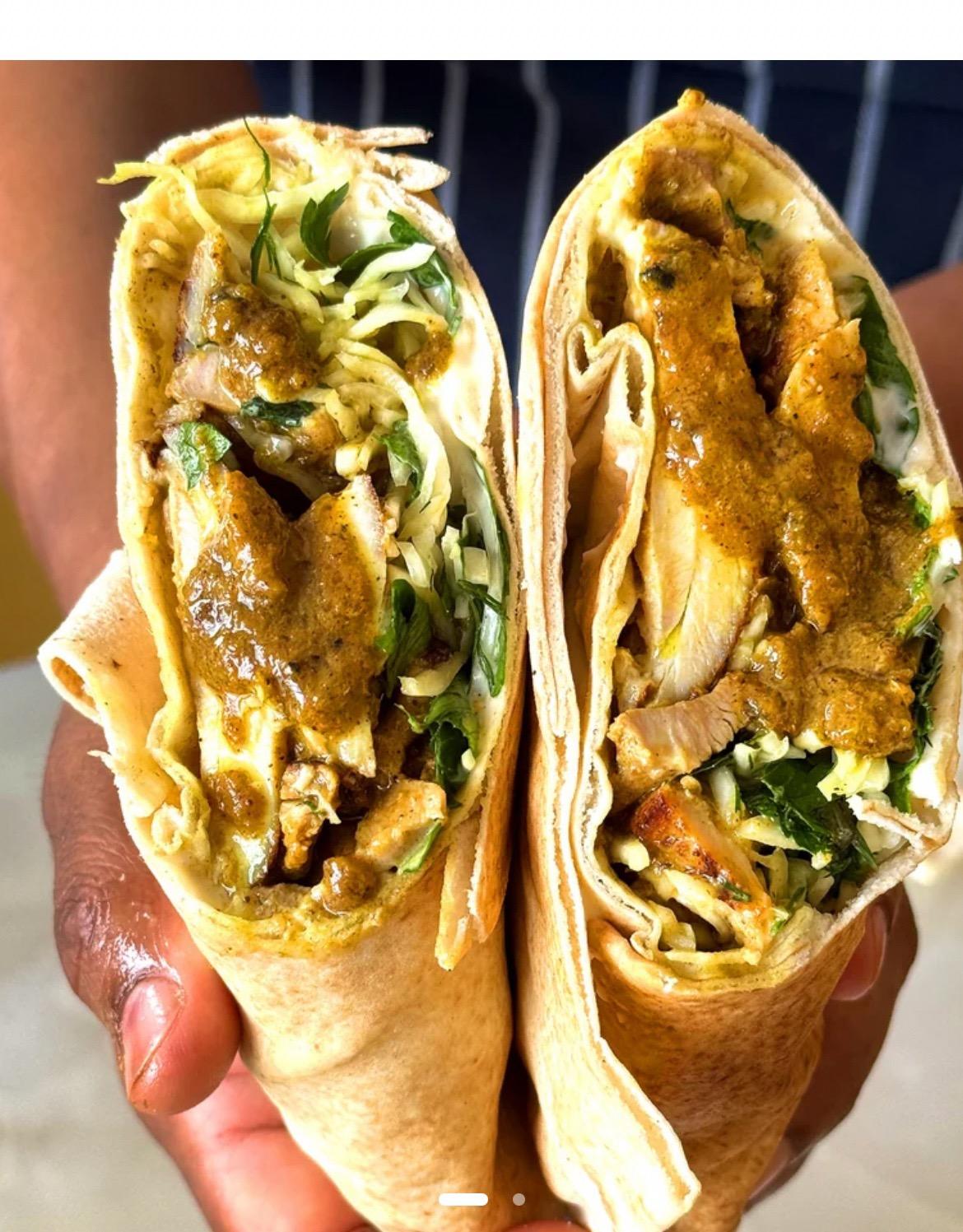 Hawaii chicken sandwich with quick herby slaw