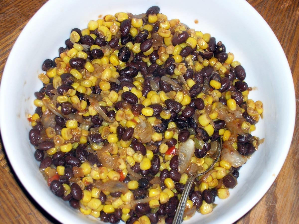 A Side of Black Beans and Corn