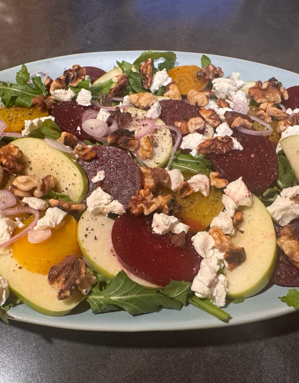 Beet Salad with Goat Cheese and Balsamic