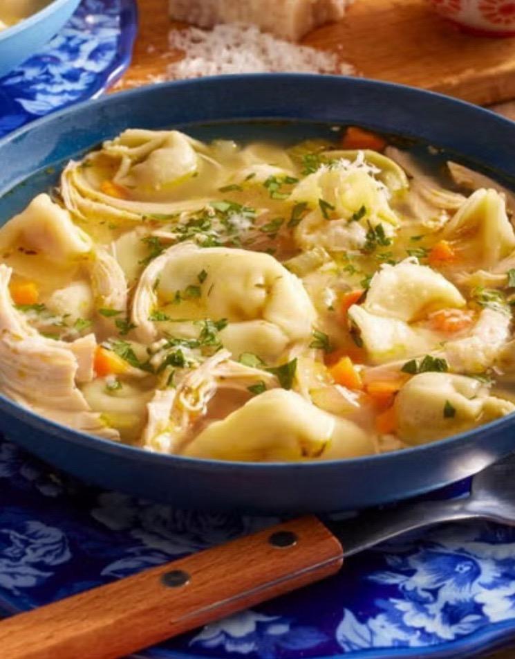 Chicken tortellini soup
