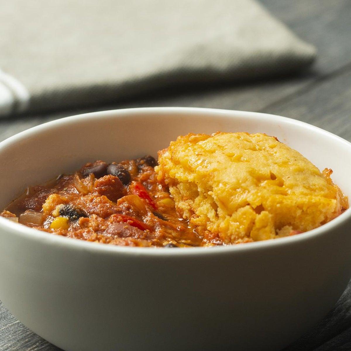 Slow Cooker Turkey Chili With Cornbread
