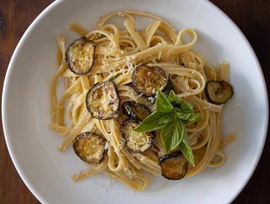 Zucchini Provolone Pasta