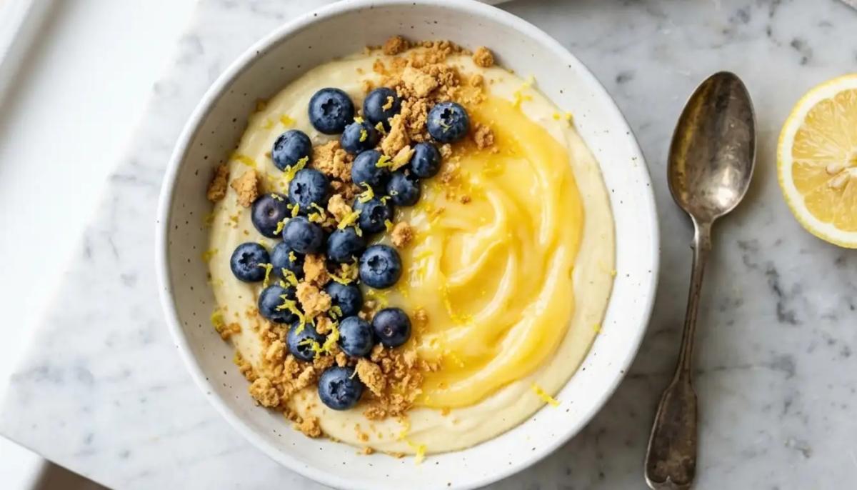 High-Protein Lemon Cheesecake Bowl (38g Protein, No Baking)