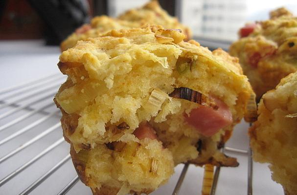 Ham, Brie and Leek Muffins