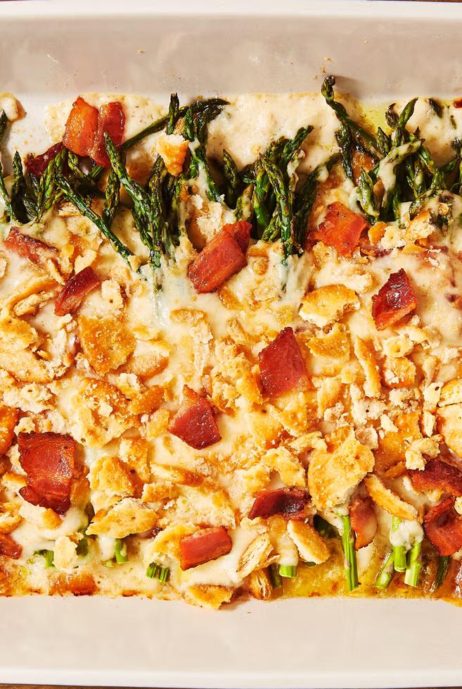 Cheesy Bacon-Asparagus Casserole