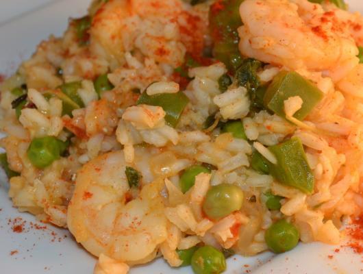 Shrimp with Lemon-Saffron Rice