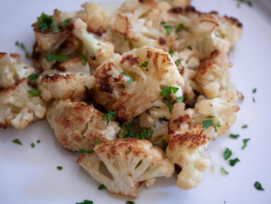 Roasted Cauliflower with Lemon Dressing