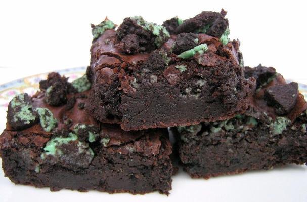Mint Oreo Brownies