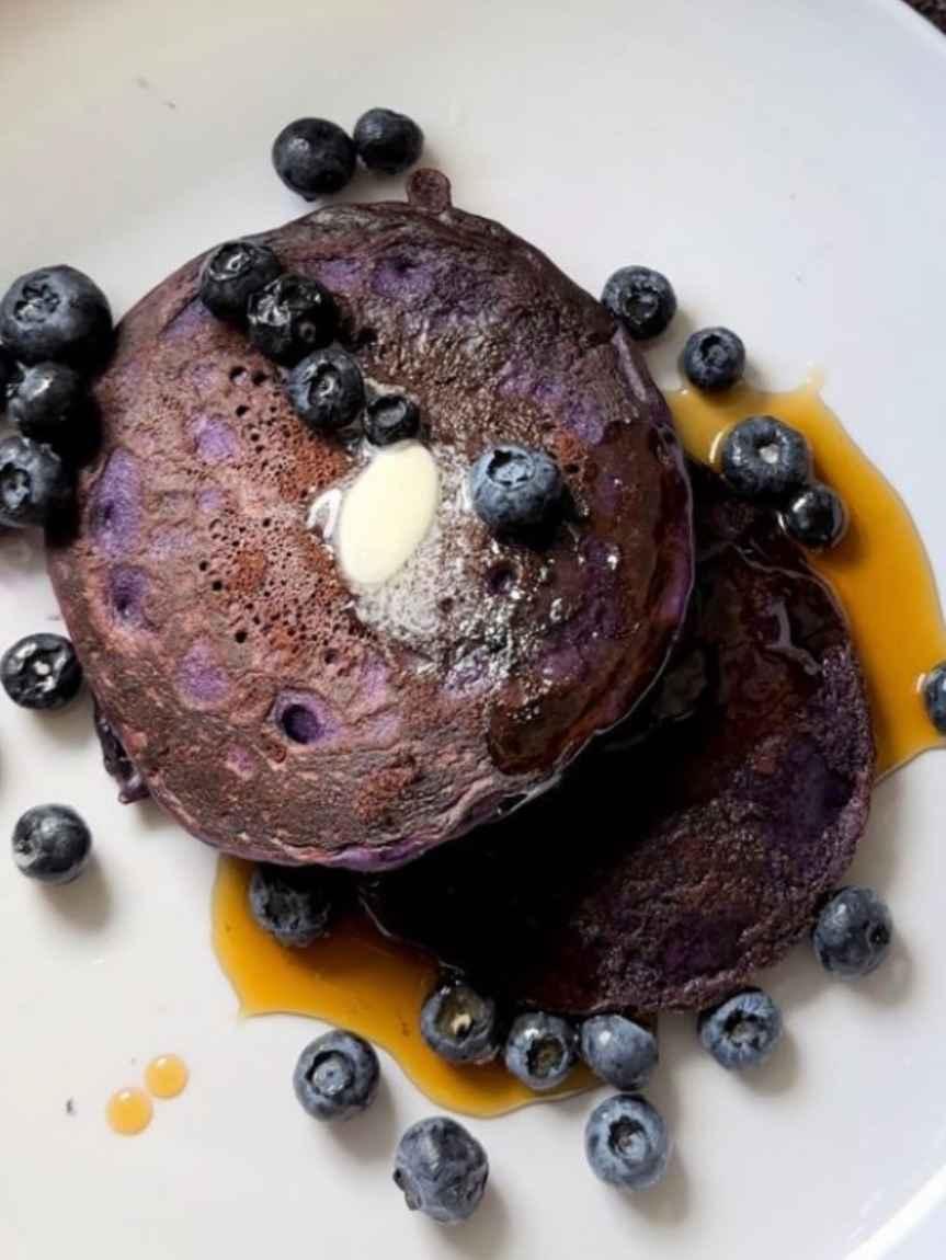 Ube Mochi Pancakes