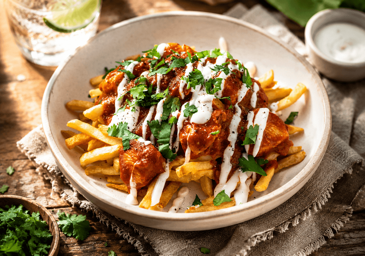 Butter Chicken on Poutine