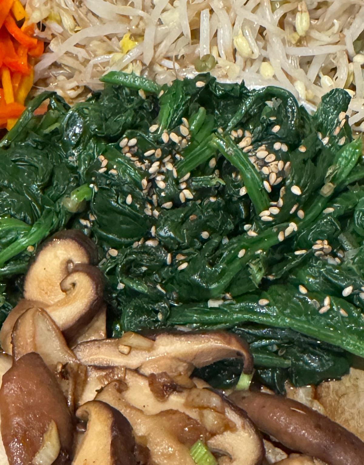 Quick Korean Style Spinach