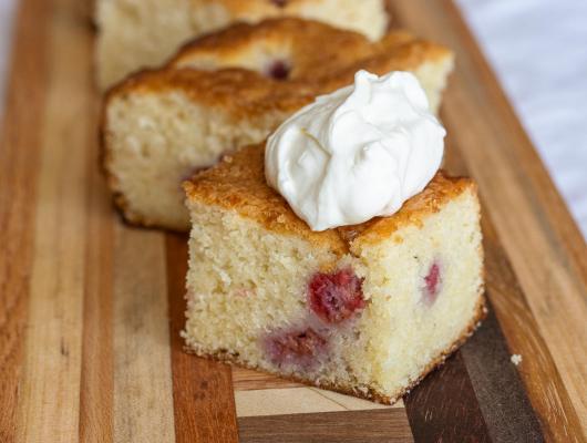 Raspberry Buttermilk Cake