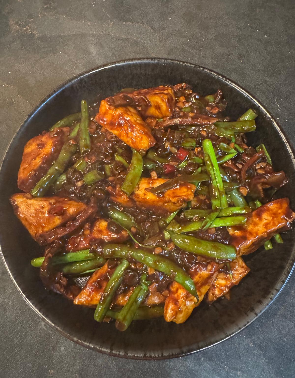 Hunan Style Tofu with Black Bean Sauce