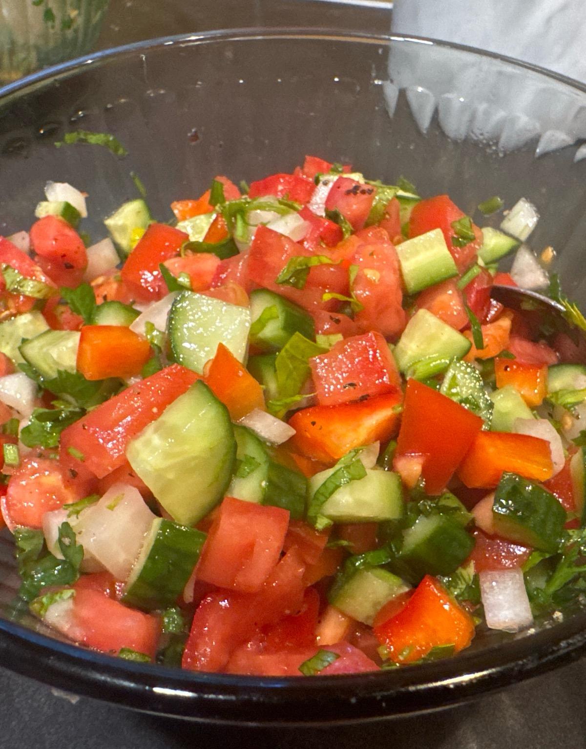 Turkish Tomato Cucumber Salad