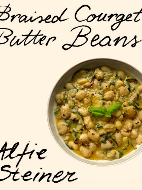 Braised Courgette Butter Beans