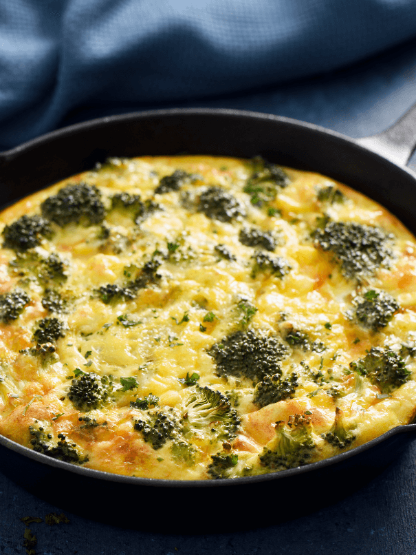 Crustless Broccoli & Cheddar Quiche
