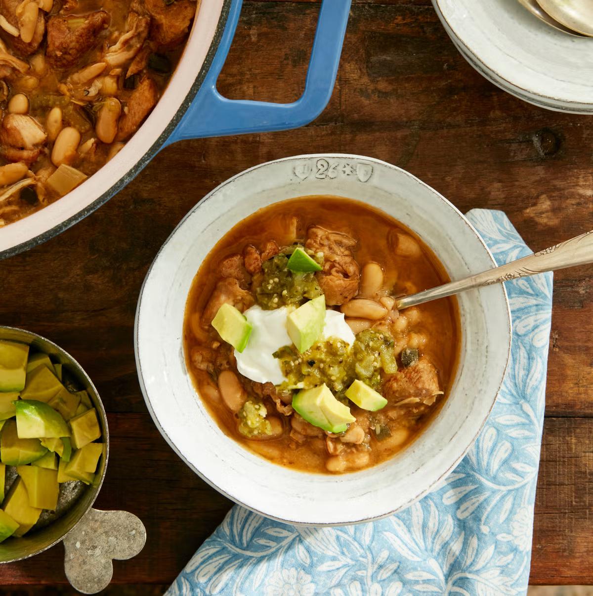 White Turkey and Poblano Chili
