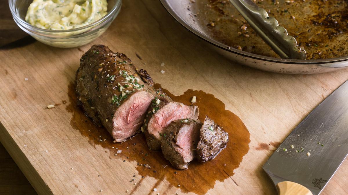 Venison Tenderloin with Garlic Butter