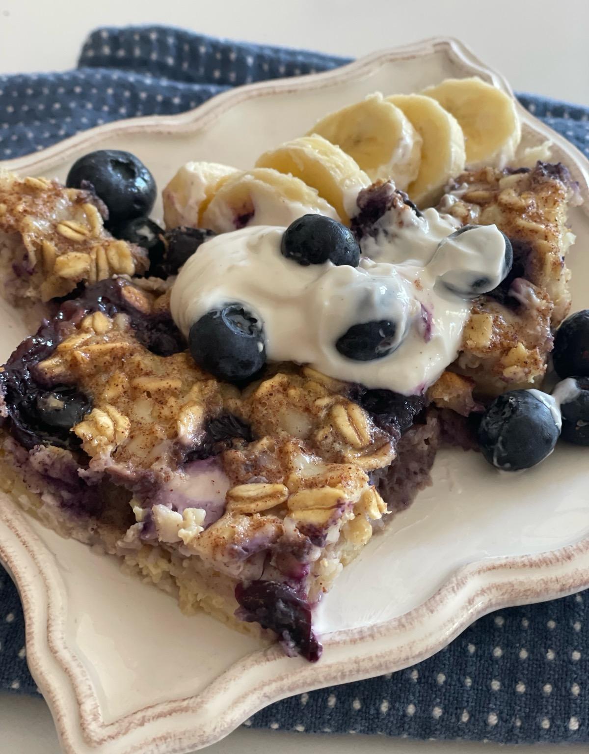 Blueberry Cottage Cheese Breakfast Bake
