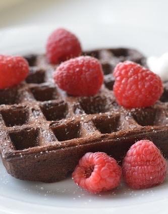Chocolate Oat Almond Waffles