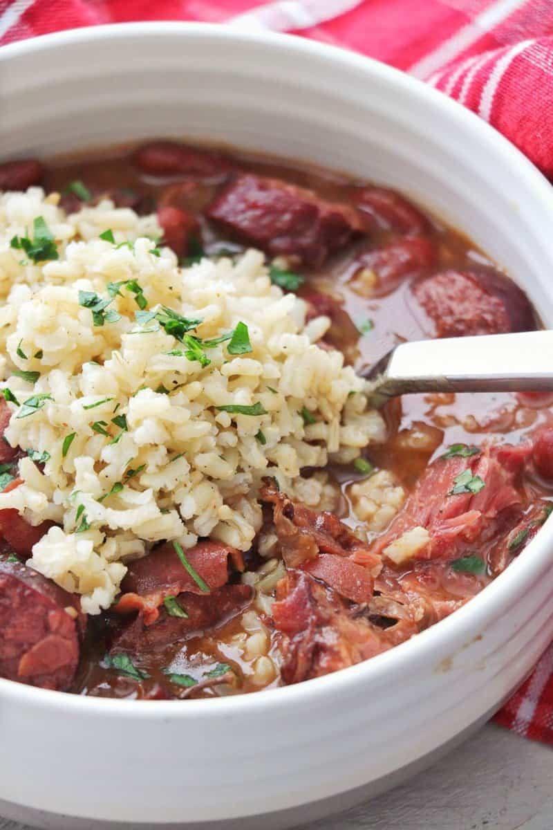 Instant Pot Red Beans and Rice with Smoked Turkey