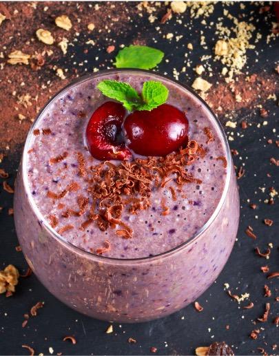 Creamy Cherry Pie Smoothie (no banana!)