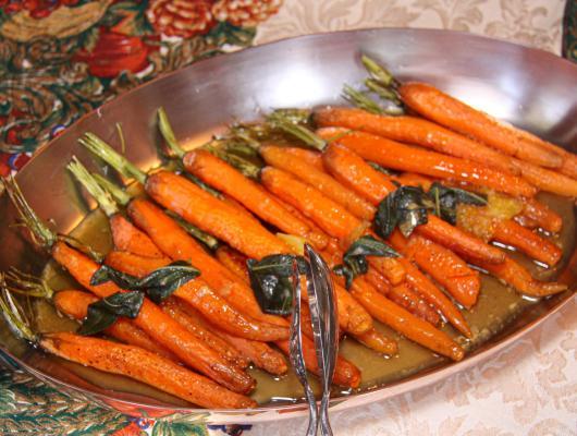 Roasted Carrots with Orange-Brown Butter and Sage