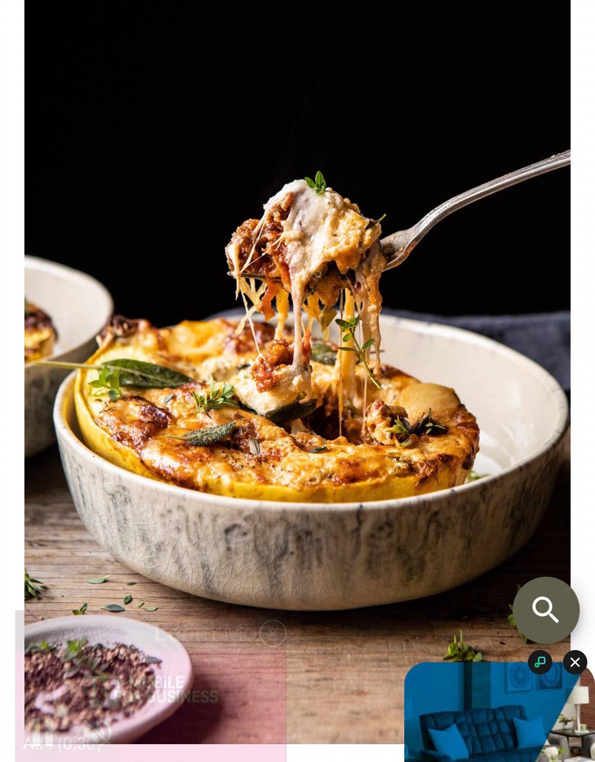 Roasted Garlic Spaghetti Squash Lasagna Boats