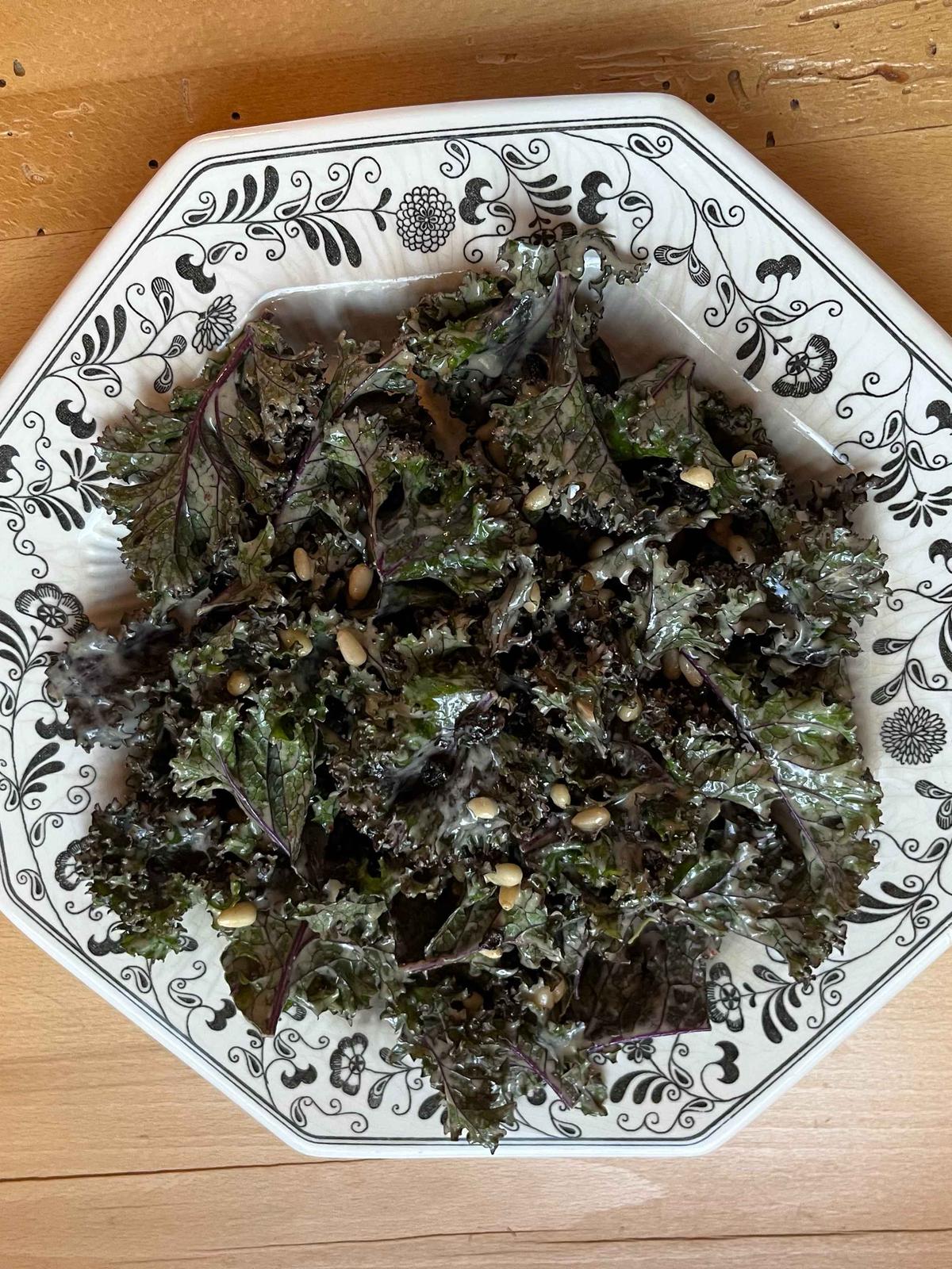Kale Salad with Sweet Tahini Dressing