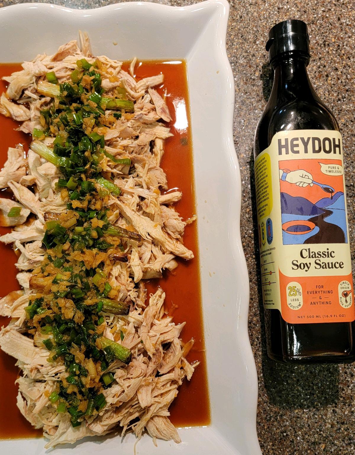 Shredded Chicken in Scallion Ginger Sauce