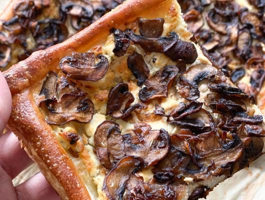Mushroom Goat Cheese tarte