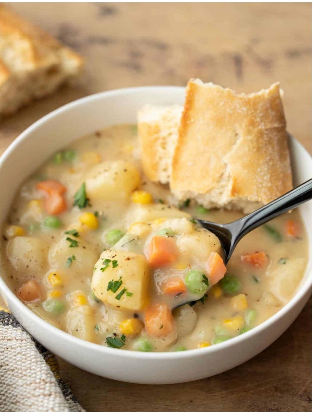 Vegetables and gravy