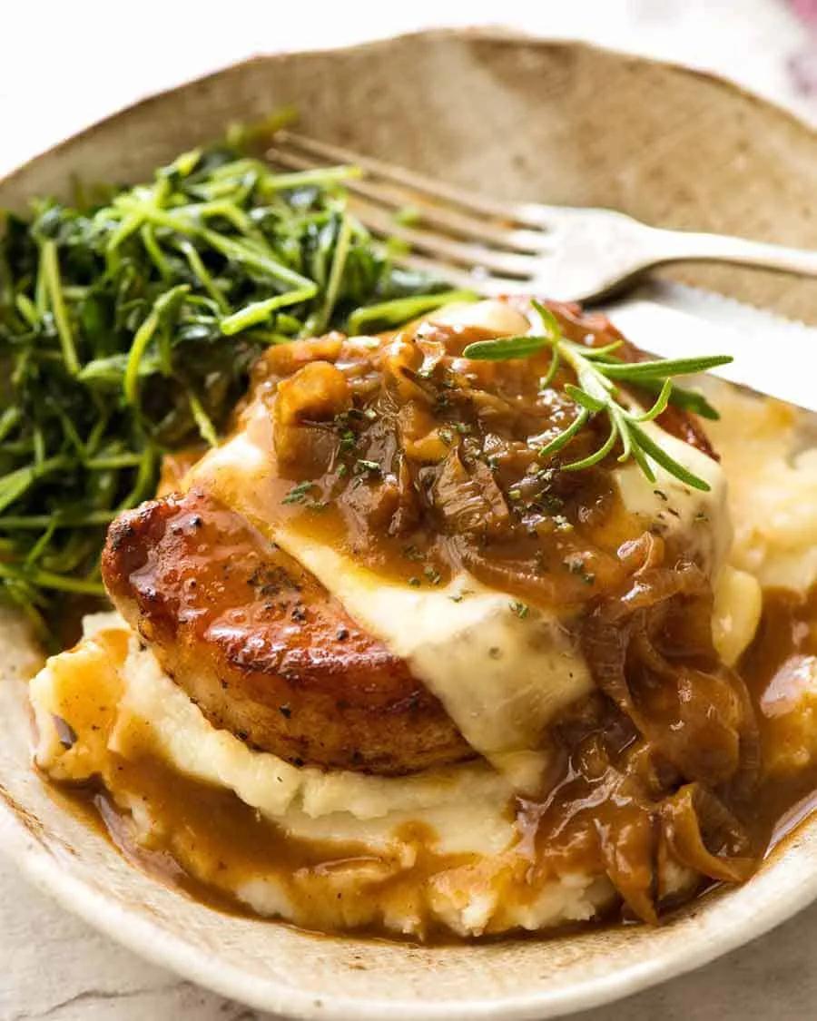 French Onion Smothered Pork Chops