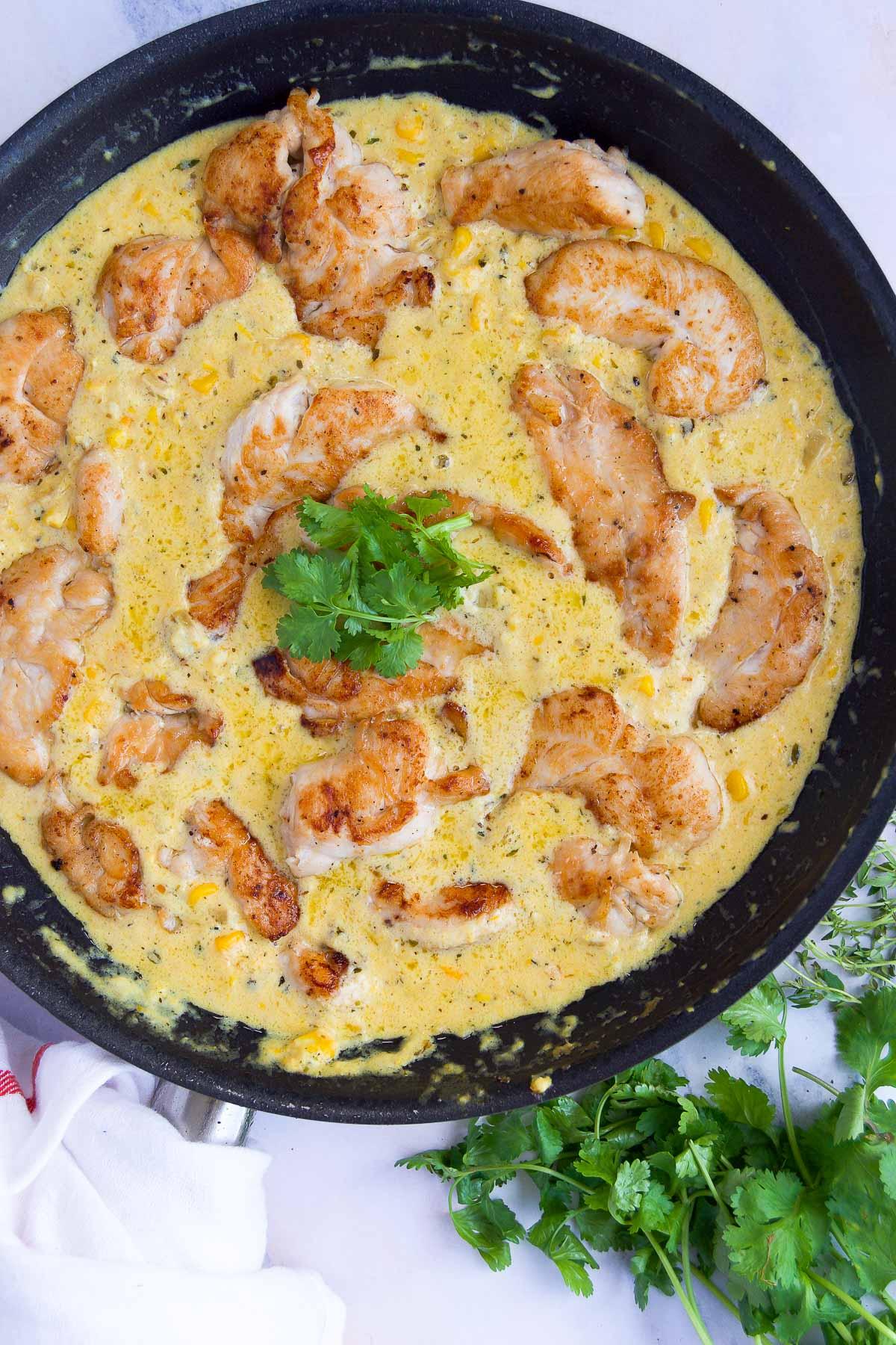 Chicken with Creamed Corn