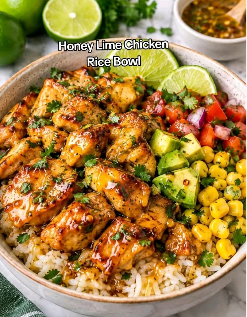 Low Sodium Honey Lime Chicken Rice Bowl