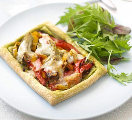 vegetarian puff pastry tart