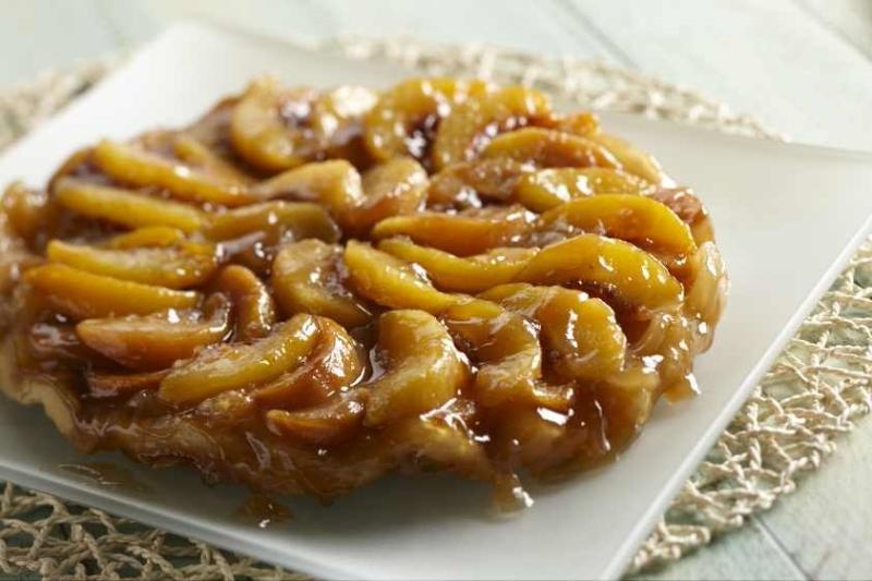 Upside Down Peach Tart
