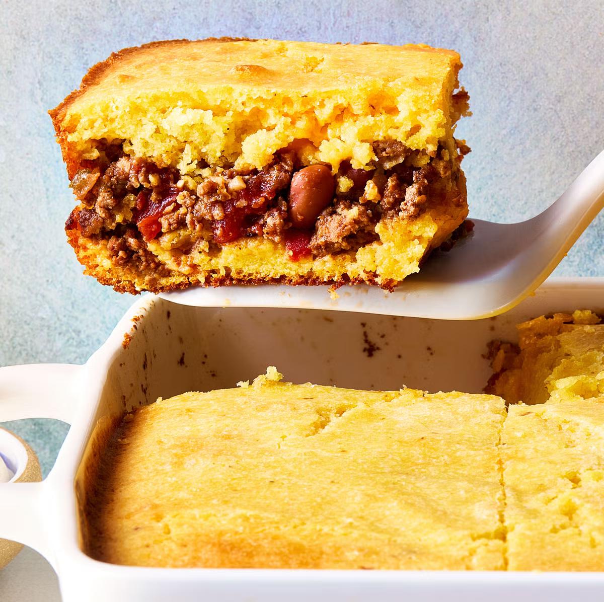 Chili-Stuffed Cornbread