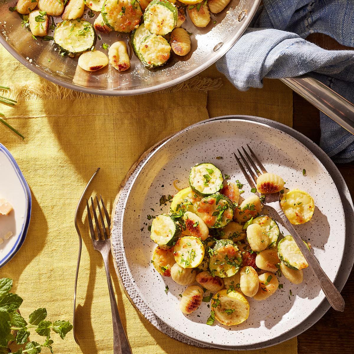 Pan-Seared Gnocchi with veggies