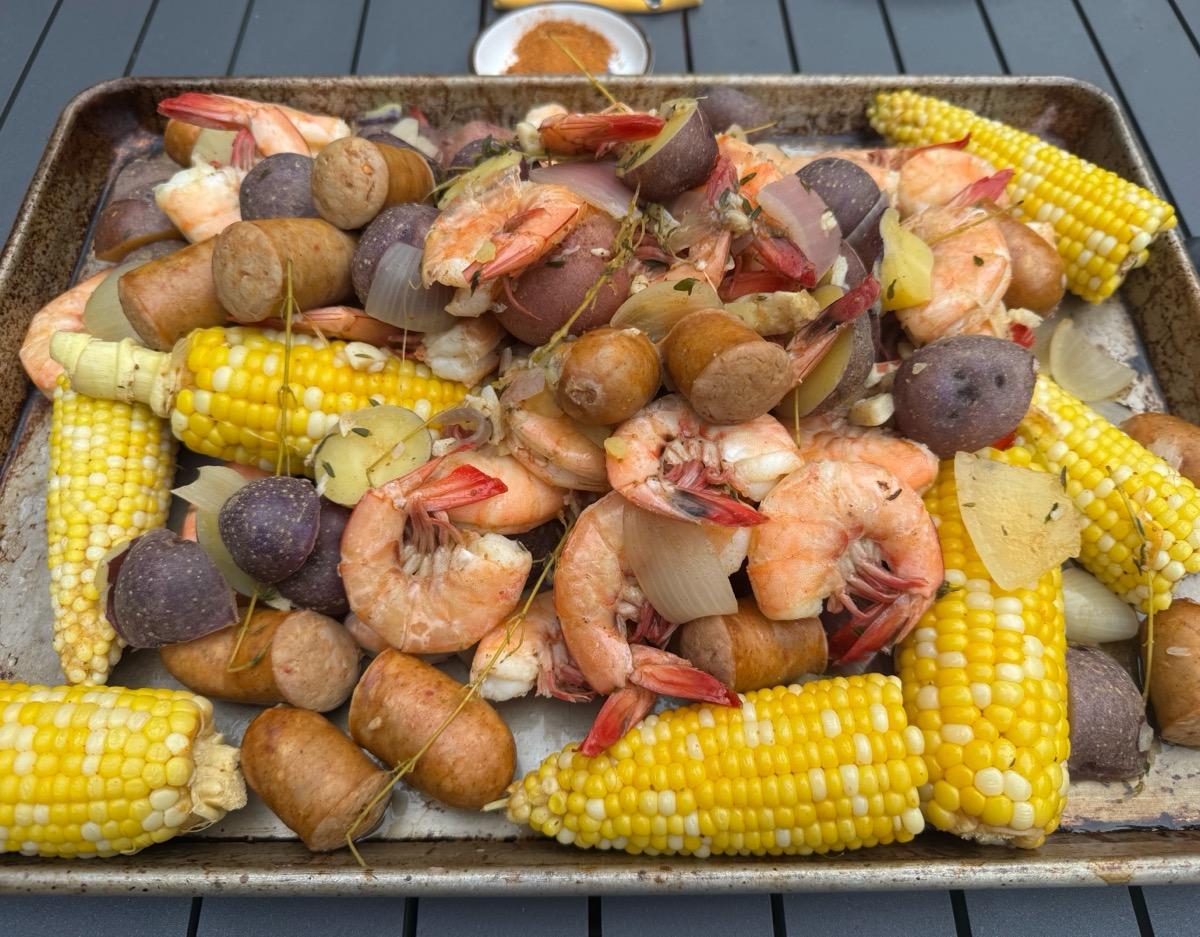 Shrimp Boil with Clam Juice