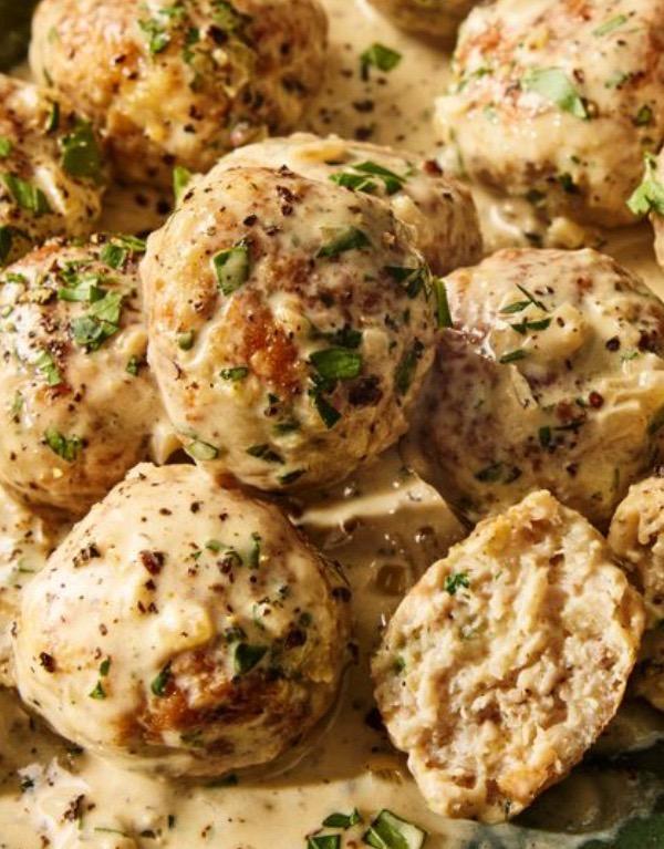 Chicken au Poivre Meatballs