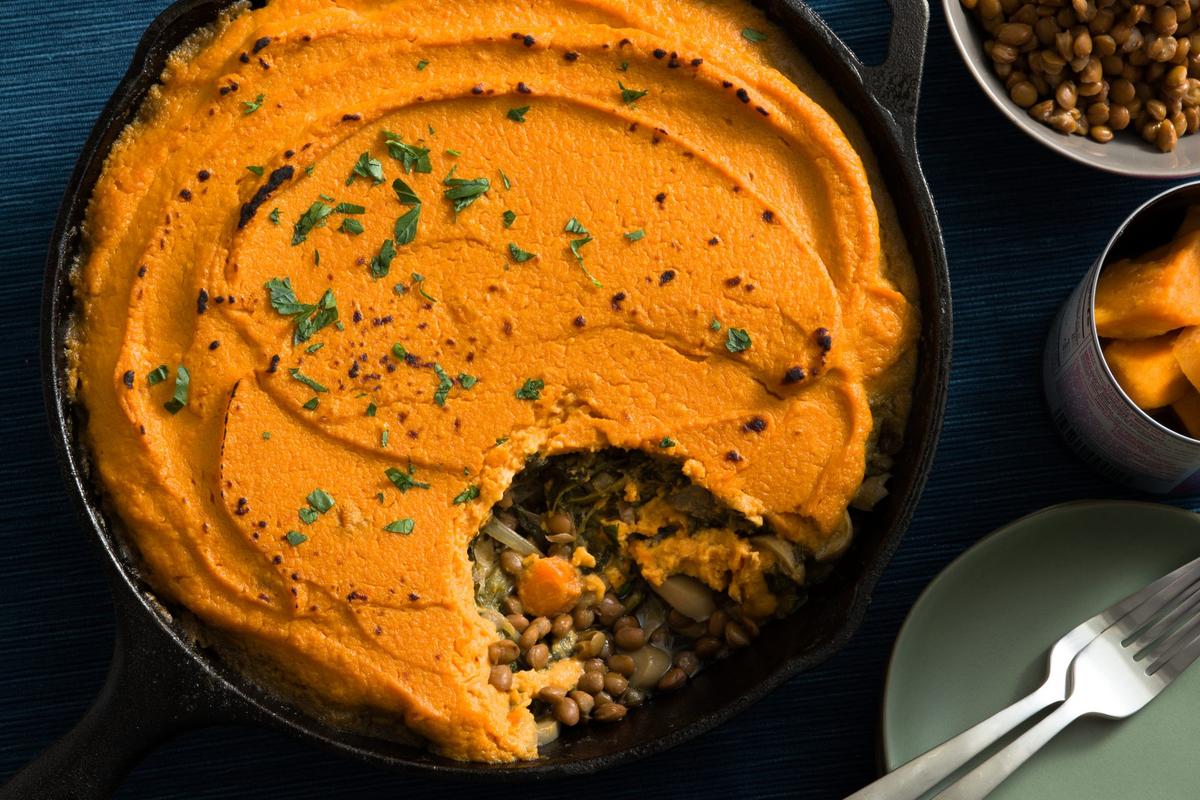 One-Pot Lentil and Sweet Potato Casserole