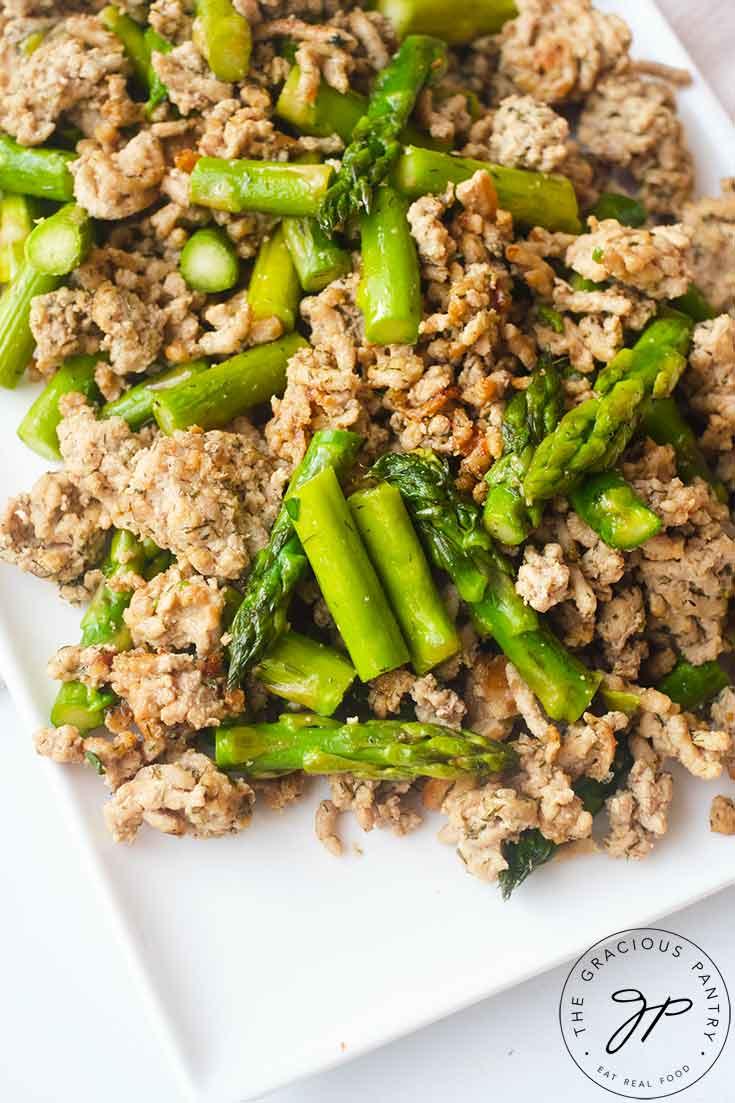 Ground Turkey And Asparagus Skillet