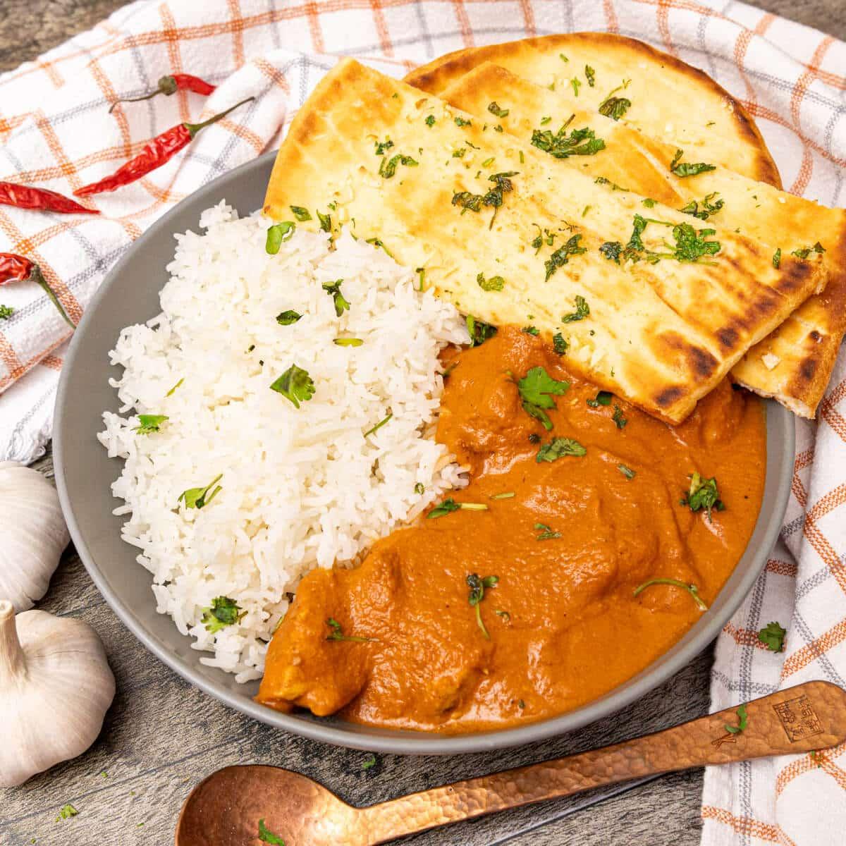 Butter Chicken with Garlic Naan